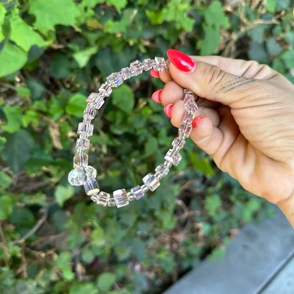 Elegant Light Pink Beaded Phone Strap - Picture 3 of 5